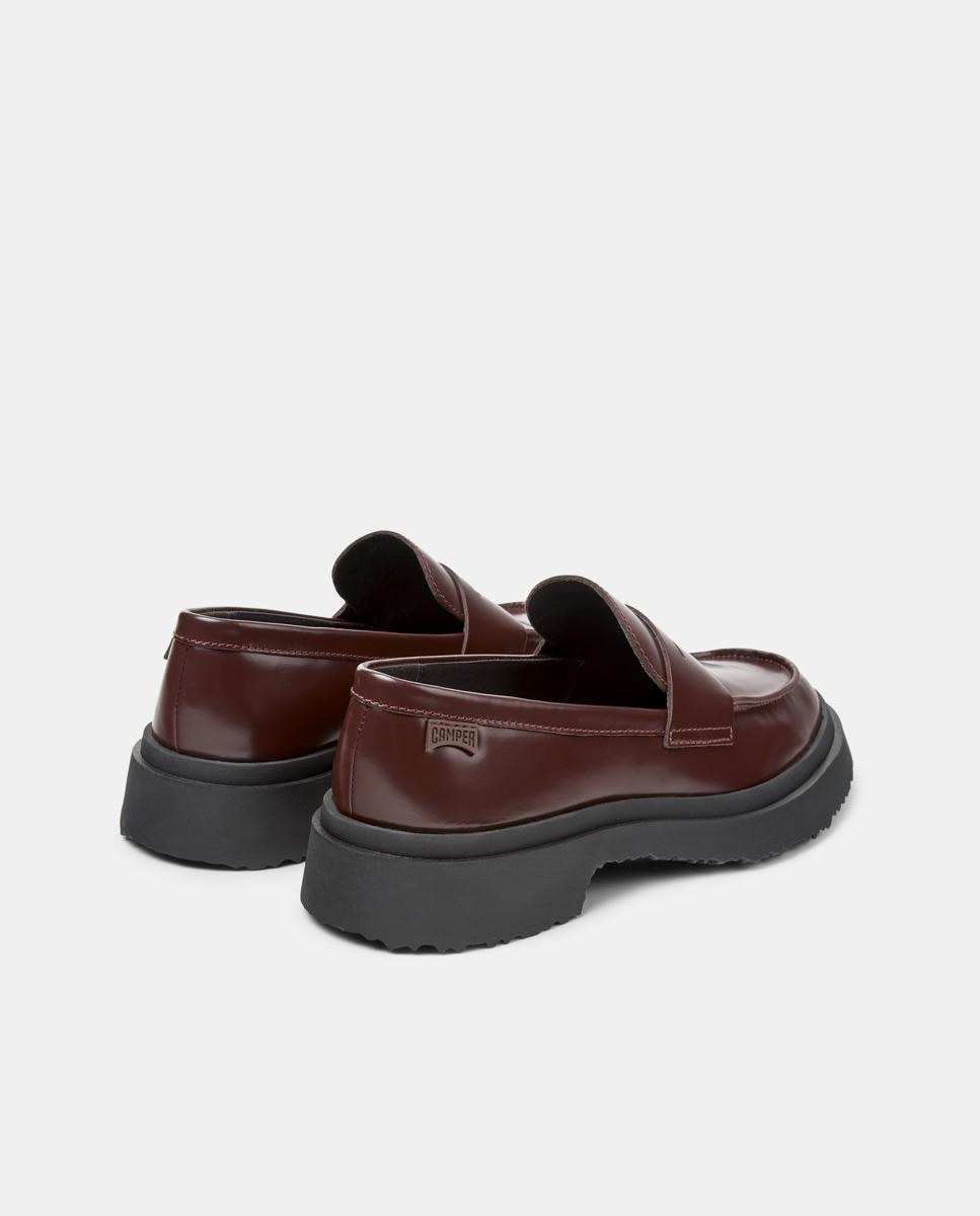 Mocassins Walden com Sola em Contraste em Pele Bordeaux-3