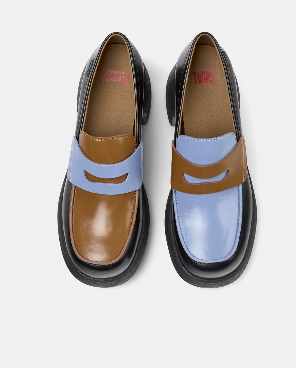 Mocassins Thelma Ii Twins com Tacão Bloco Preto-2