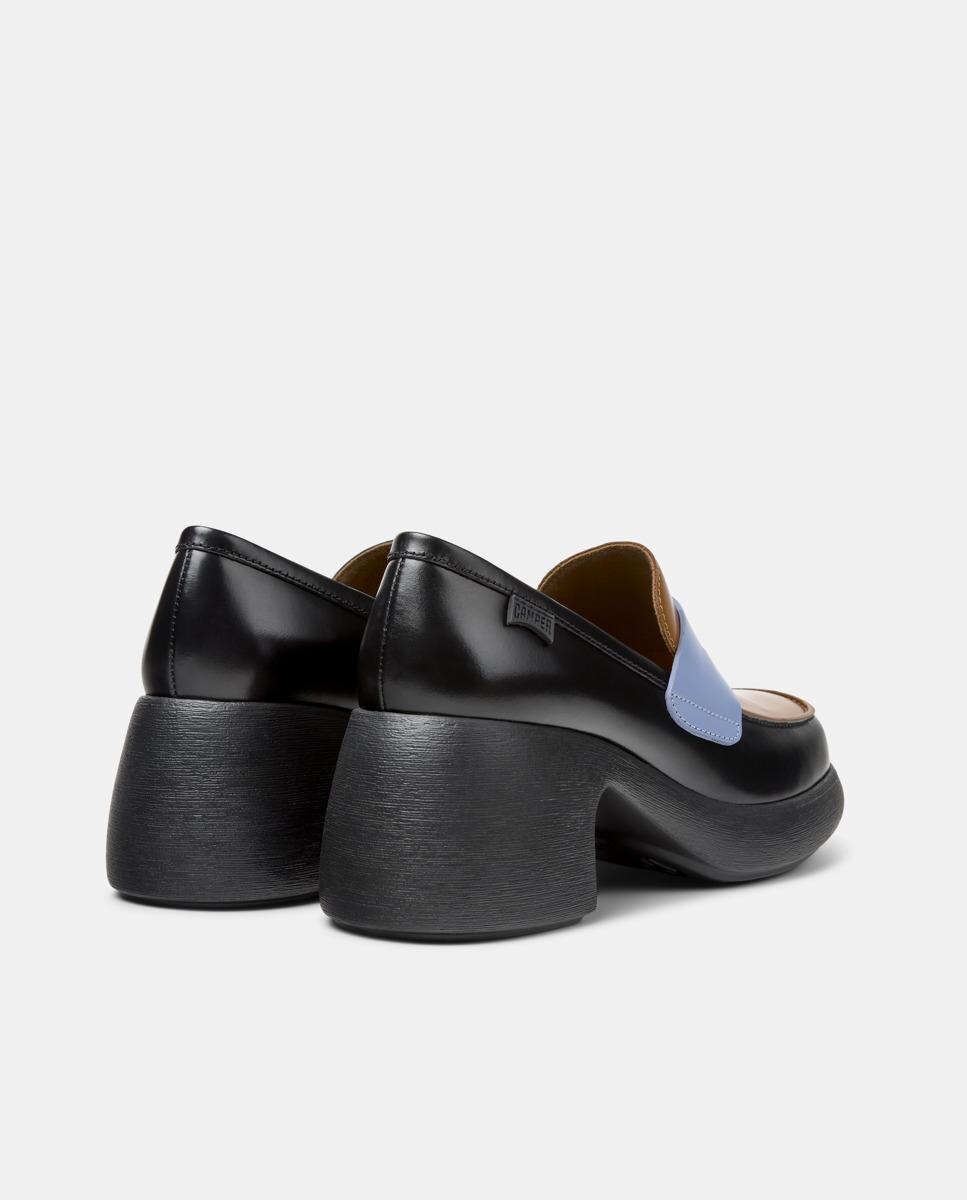 Mocassins Thelma Ii Twins com Tacão Bloco Preto-3