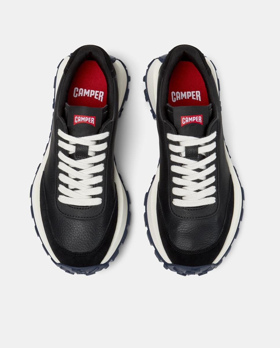 Sapatilhas de Pele Drift Trail com Atacadores Preto-2