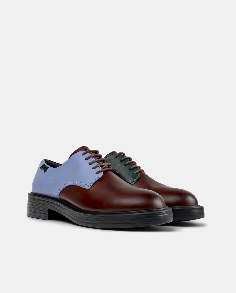Sapatos de Cordões em Pele Dean Twins Multicolor-5