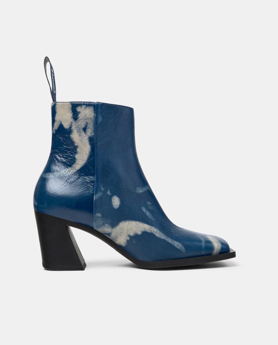 Botins Karole de Pele Azul-escuro-1