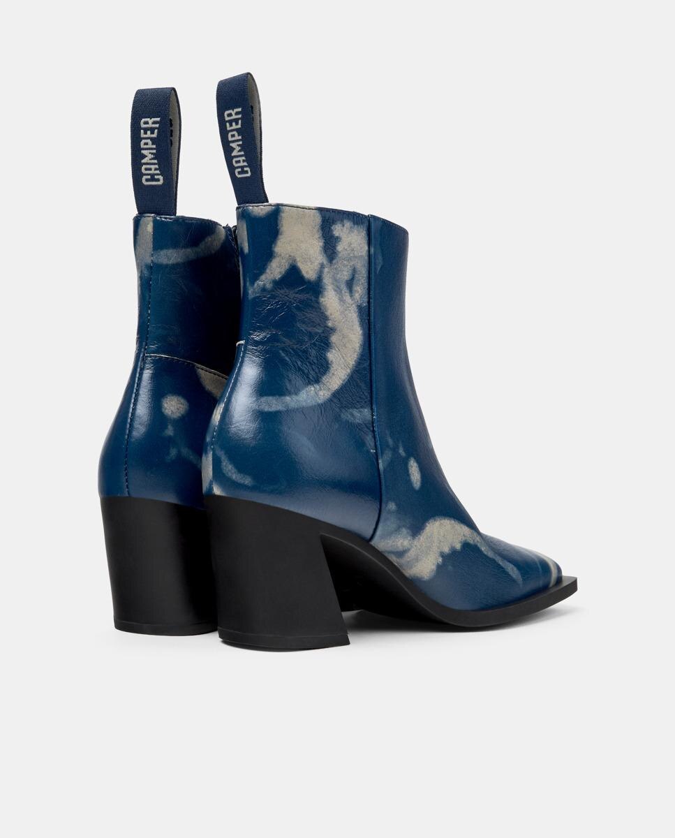 Botins Karole de Pele Azul-escuro-3