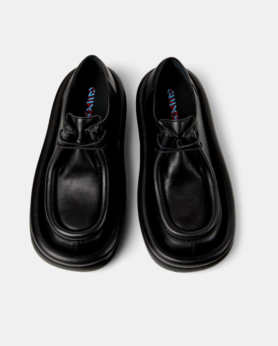 Sapatos de Cordões Aqua com Plataforma Preto-2