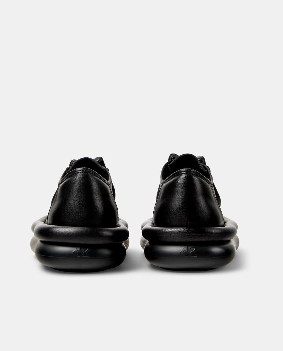 Sapatos de Cordões Aqua com Plataforma Preto-3