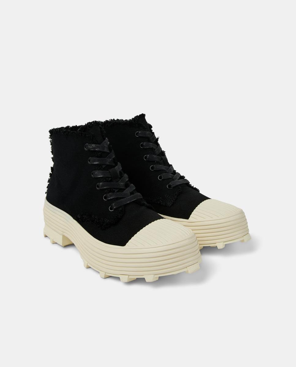 Botins Unissexo Traktori com Atacadores Preto-5