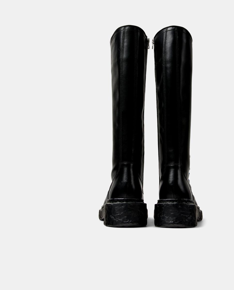 Botas Altas Vamonos de Pele Preto-3