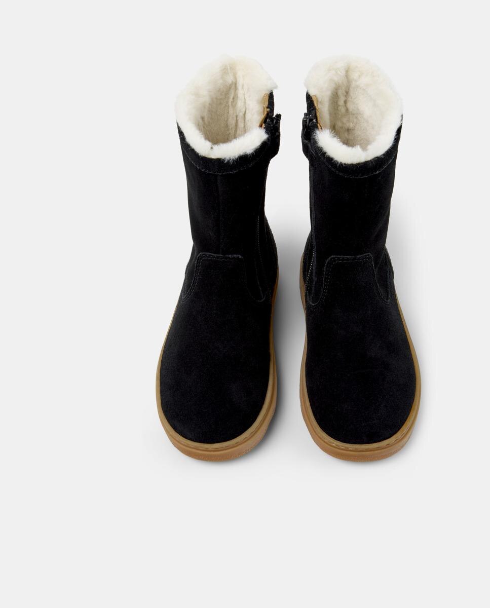 Botins Kiddo de Pele Camper Preto-2