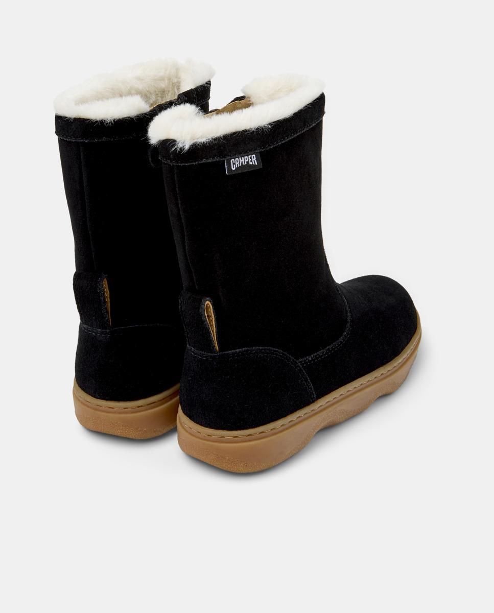 Botins Kiddo de Pele Camper Preto-3