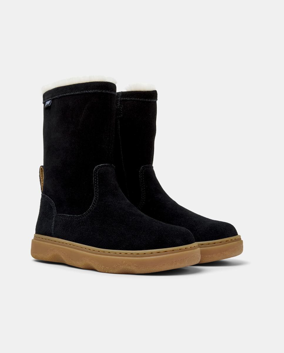 Botins Kiddo de Pele Camper Preto-6