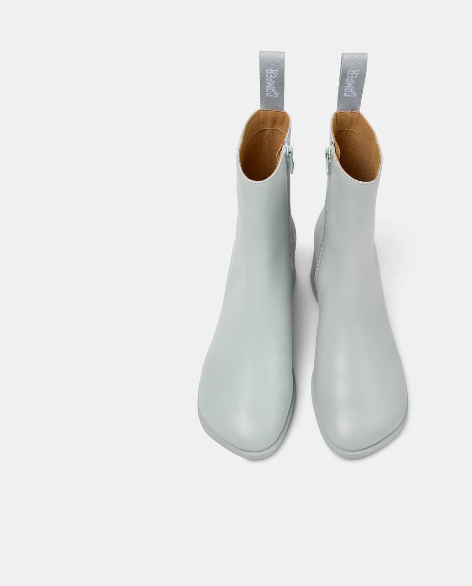 Botins de Pele Kora Cinzento-claro-2