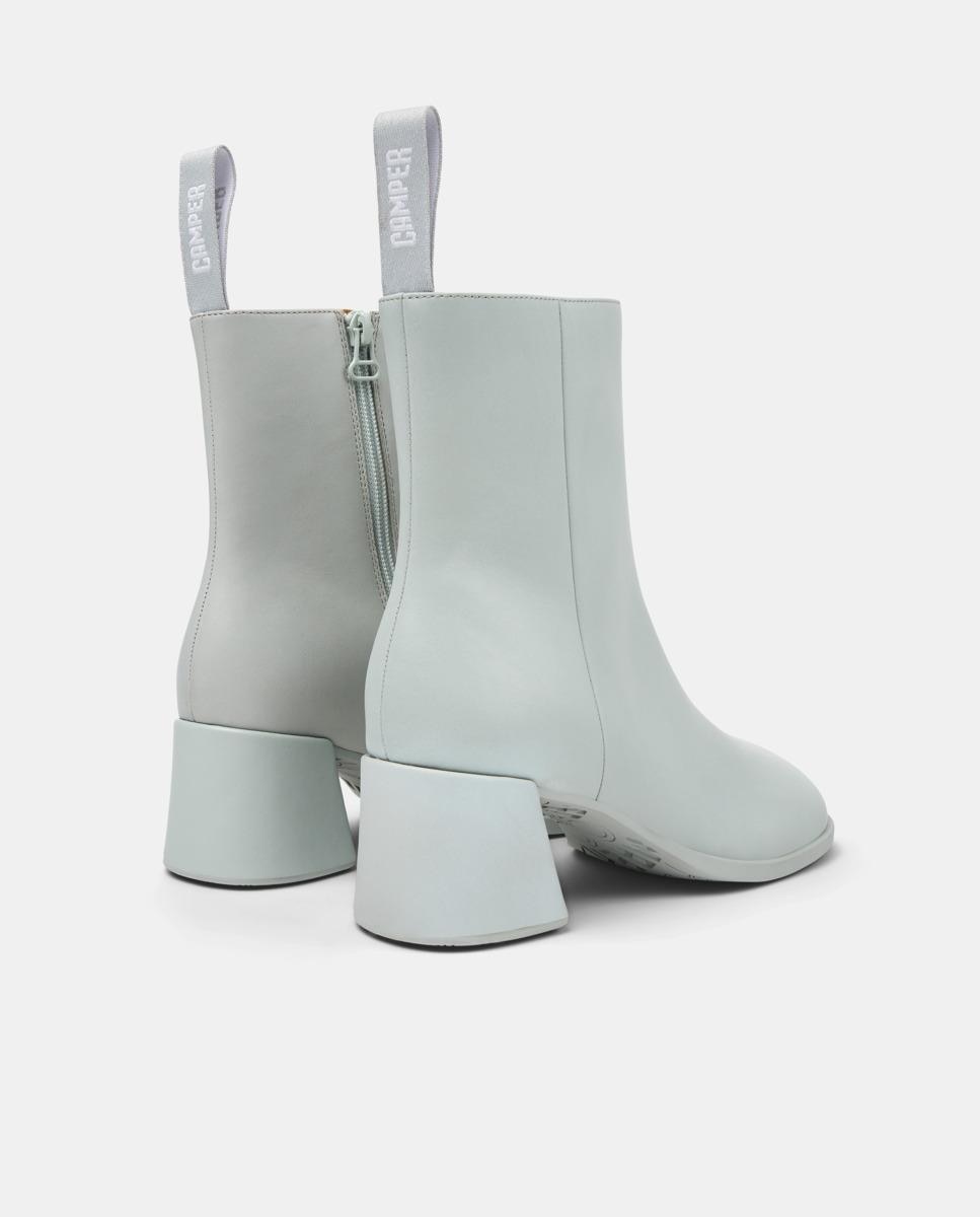 Botins de Pele Kora Cinzento-claro-3