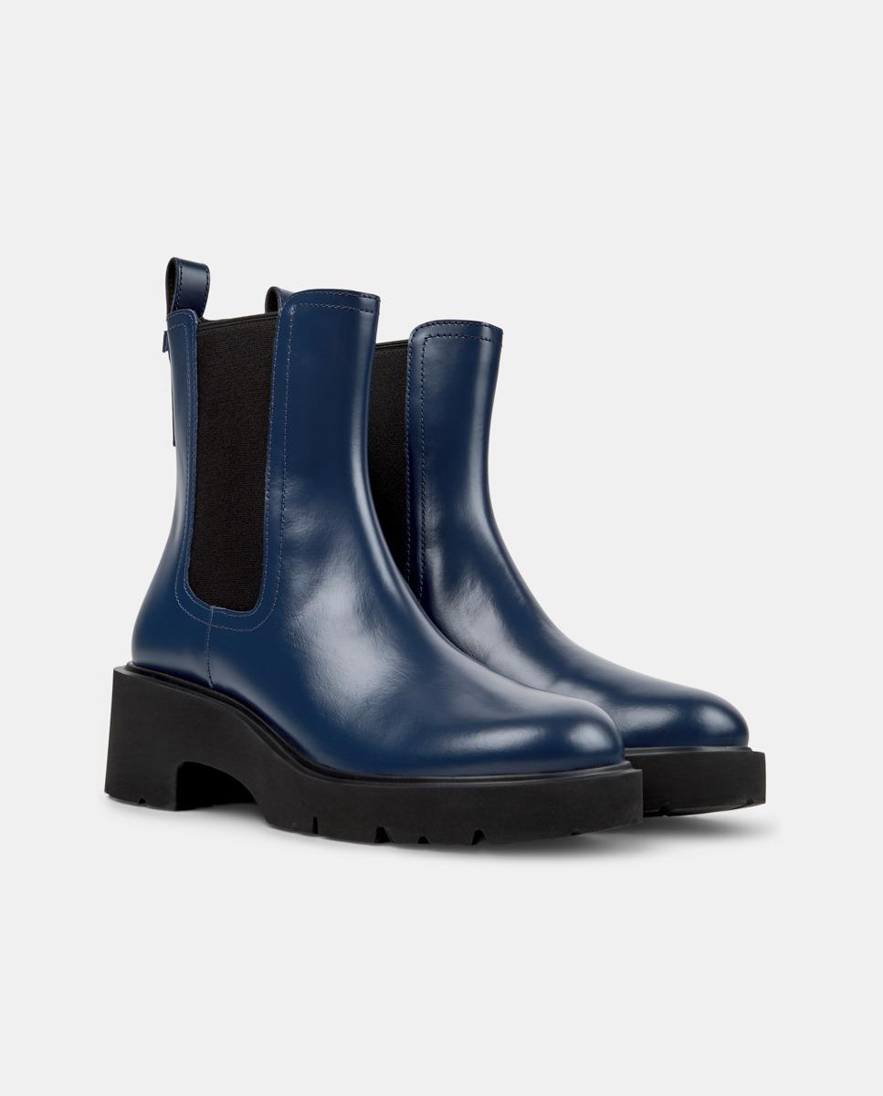 Botins de Pele Milah Azul-5