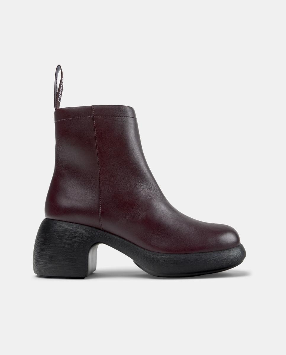 Botins de Pele Thelma Ii Bordeaux-1