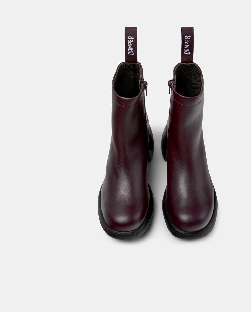 Botins de Pele Thelma Ii Bordeaux-2