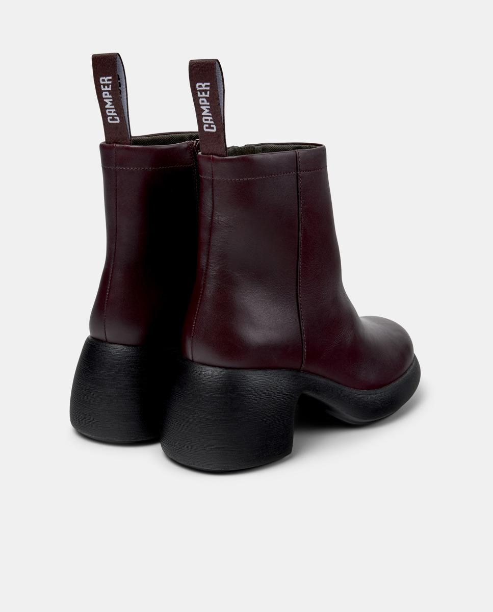 Botins de Pele Thelma Ii Bordeaux-3