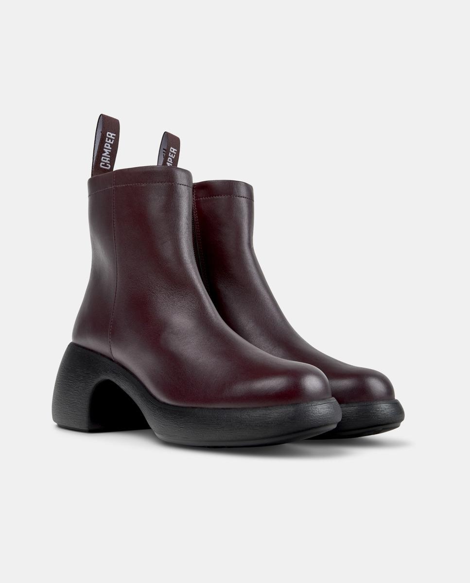 Botins de Pele Thelma Ii Bordeaux-5
