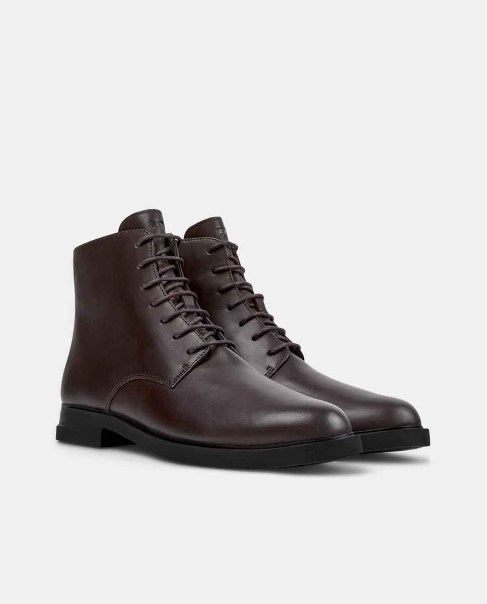 Botas Iman com Cordões Castanho-5