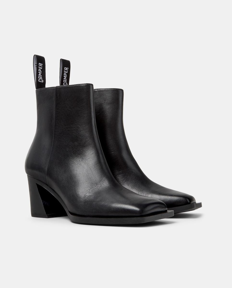Botins de Pele Karole Preto-5