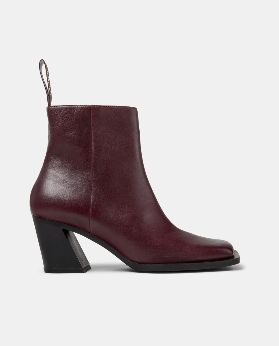 Botins de Pele Karole Bordeaux-1
