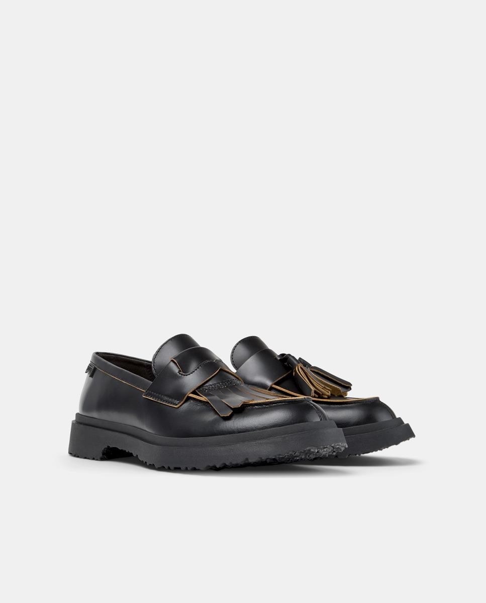 Mocassins de Pele Walden Twins Preto-5