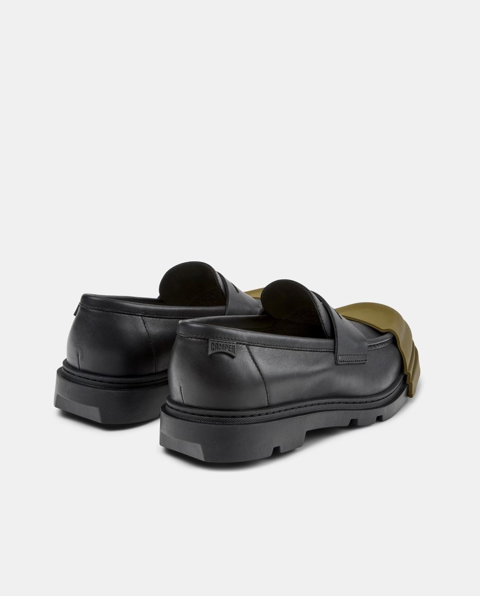 Mocassins de Pele Junction Preto-3