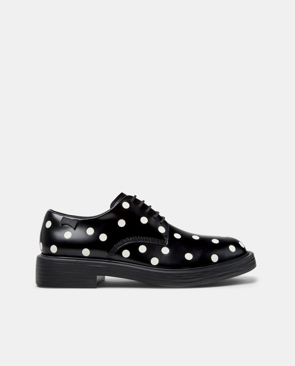Bluchers de Pele Dean Preto / Branco-1