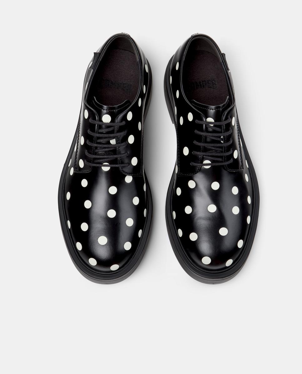 Bluchers de Pele Dean Preto / Branco-2