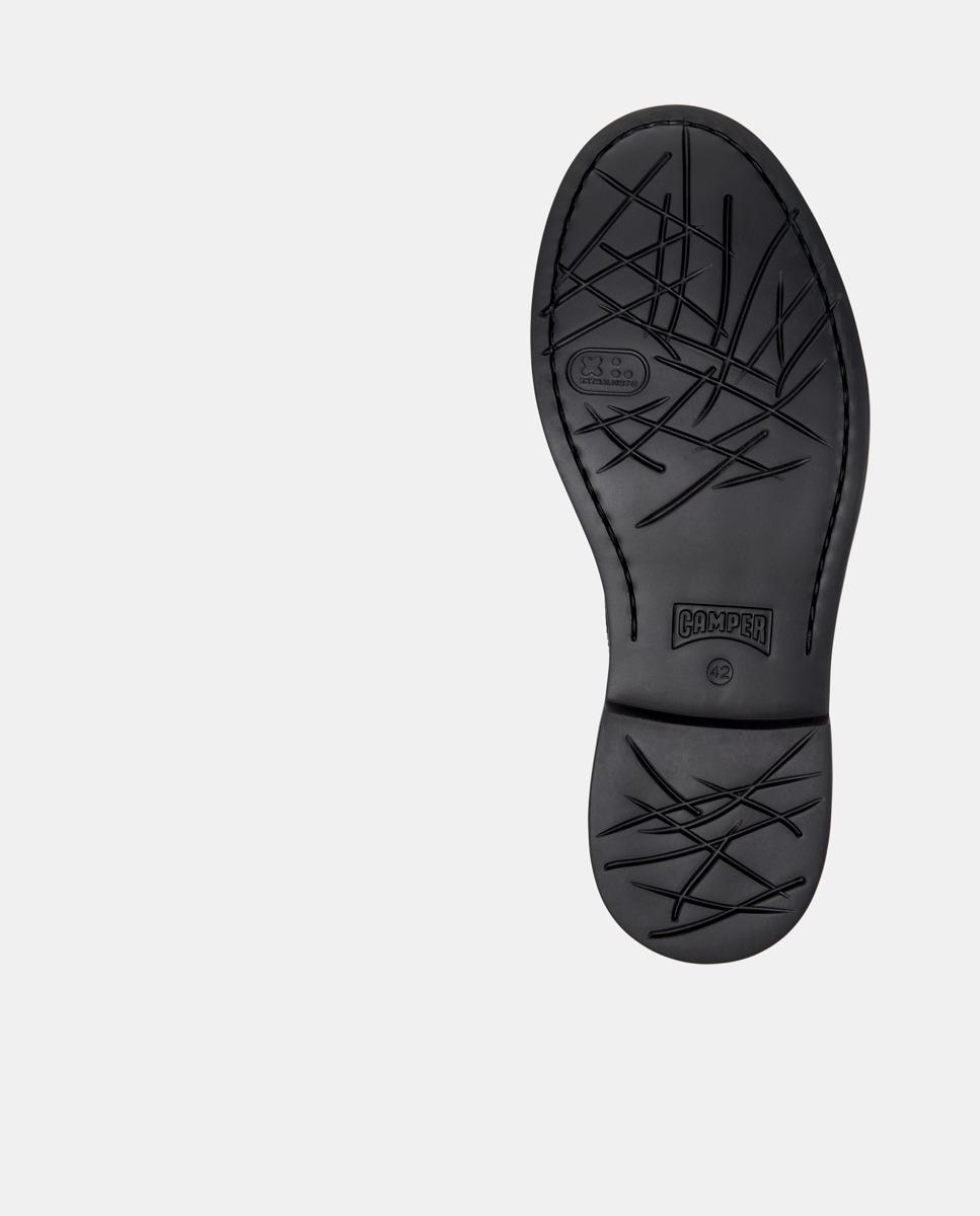 Bluchers de Pele Dean Preto / Branco-4