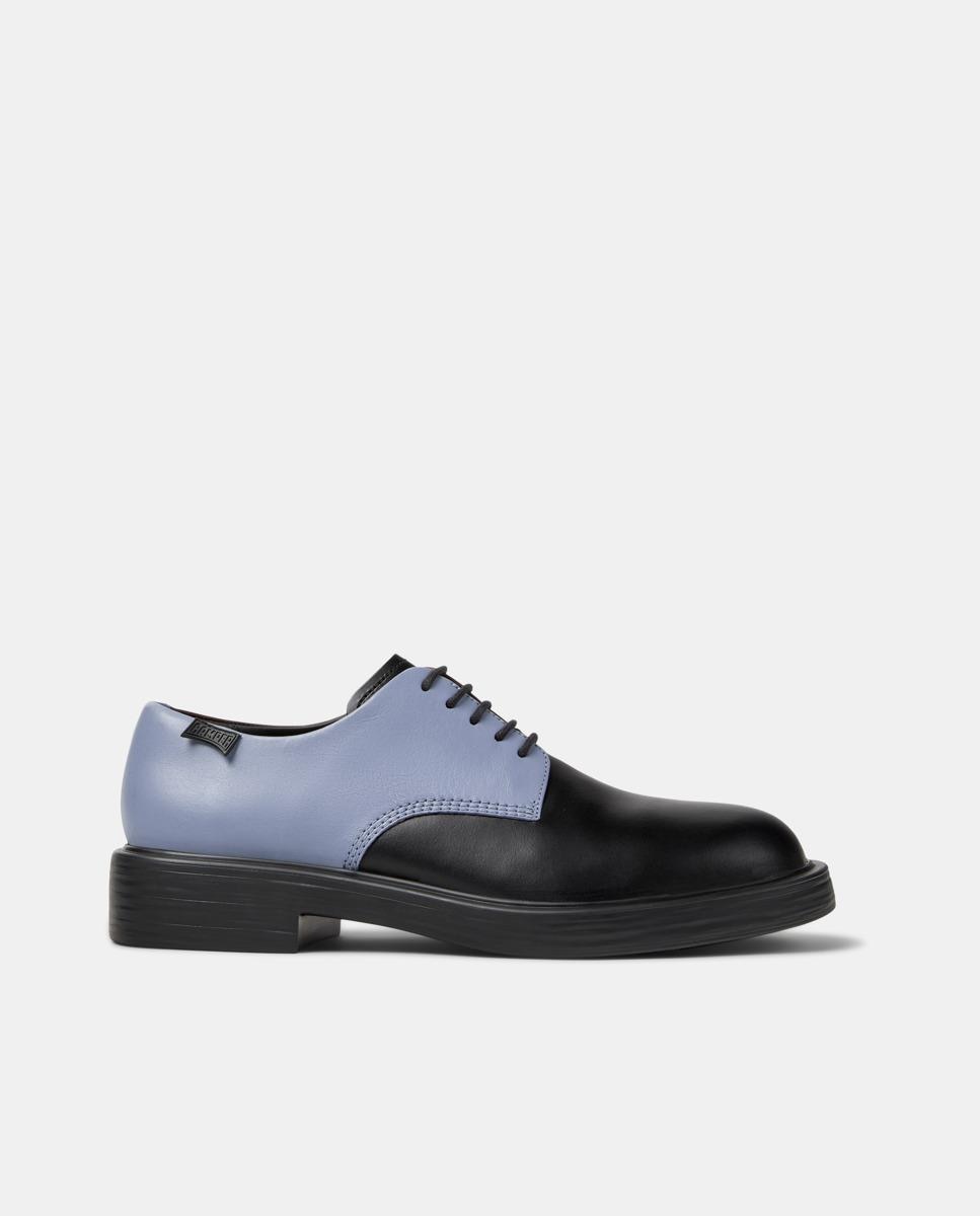 Bluchers de Pele Dean Preto / Azul-1