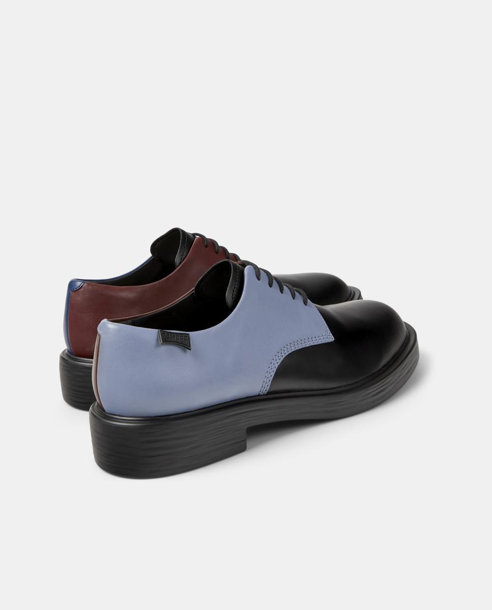 Bluchers de Pele Dean Preto / Azul-3