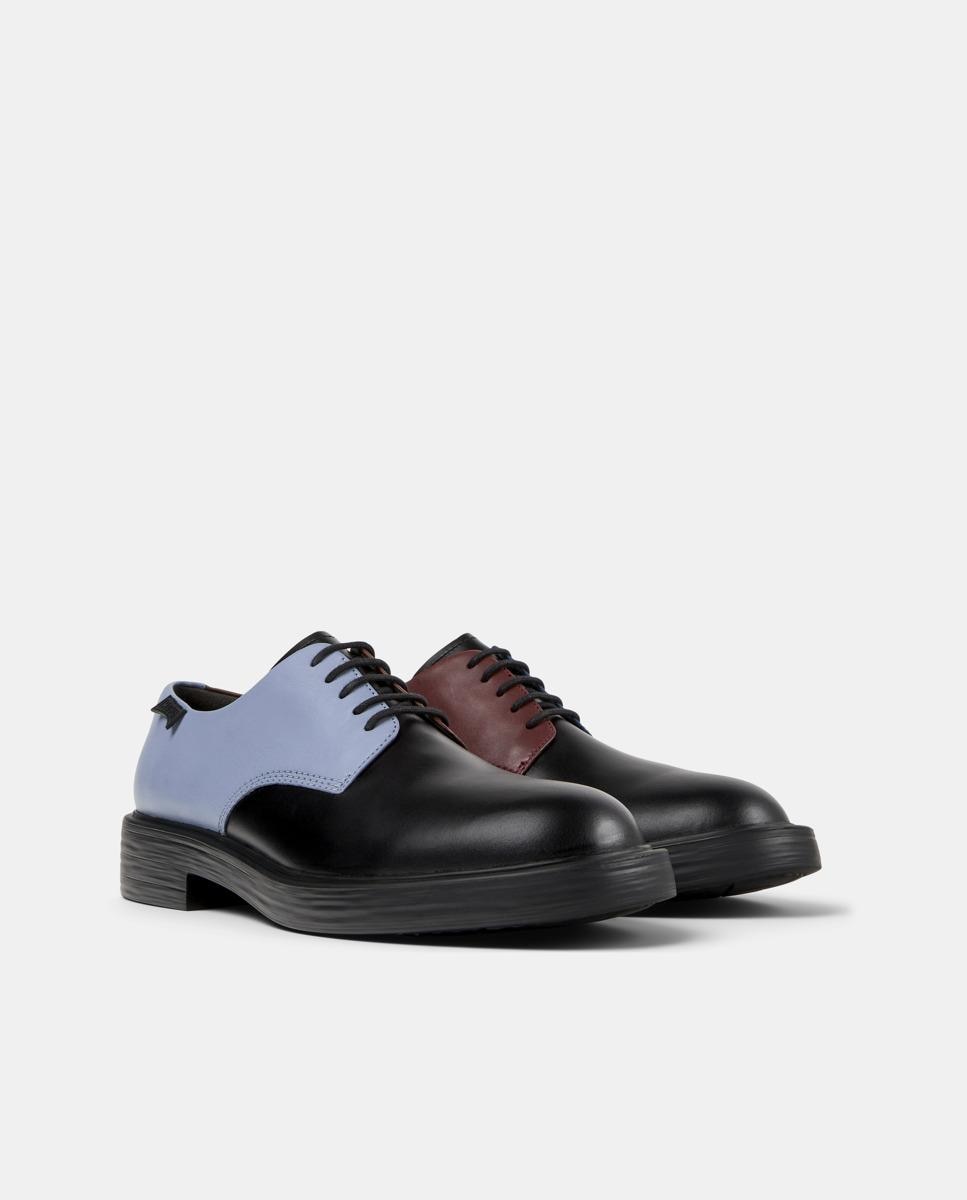 Bluchers de Pele Dean Preto / Azul-5