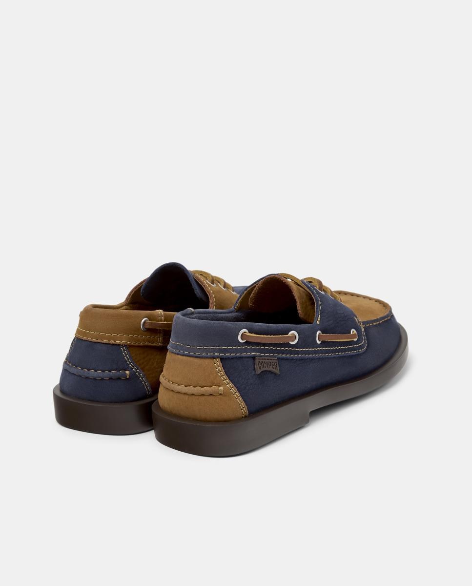 Bluchers de Pele Don Twins Azul-marinho-3