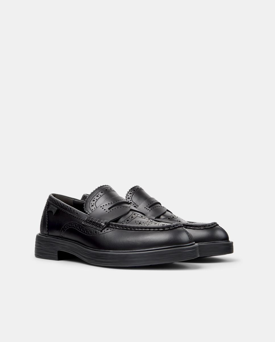 Mocassins de Pele Dean Twins Preto-5