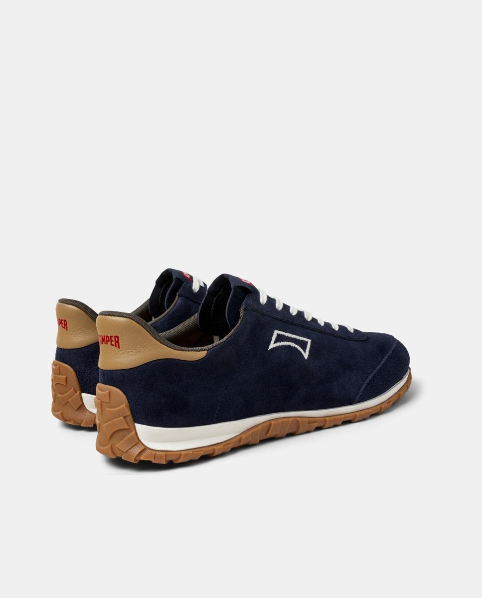 Sapatilhas de Pele Drift Walk com Atacadores Azul-marinho-3