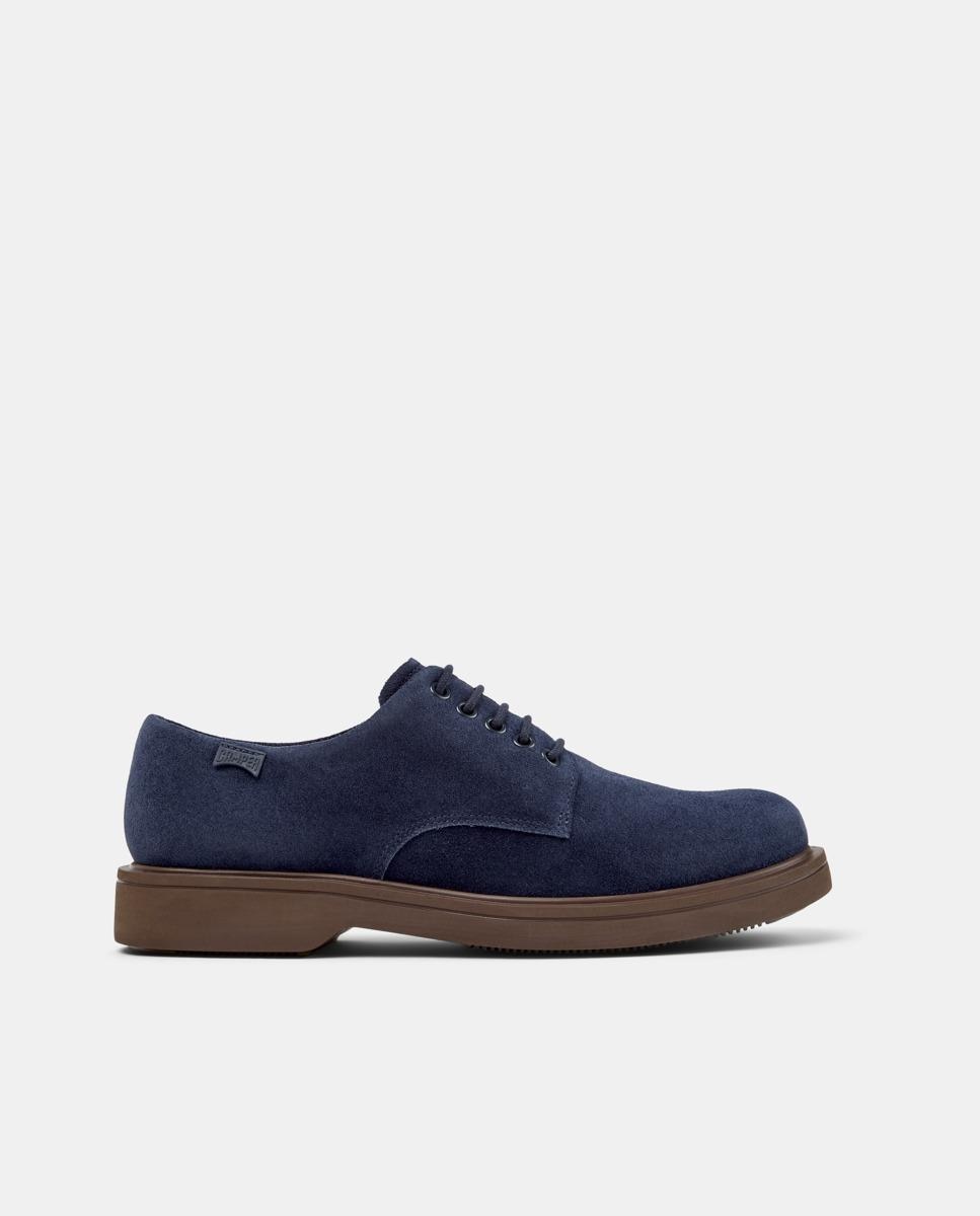 Bluchers de Pele Norman Azul-marinho-1