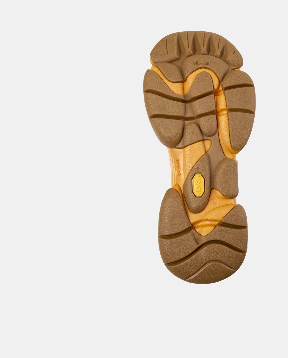Sapatilhas Retro de Pele Karst 2 Twins com Atacadores Castanho-claro-4