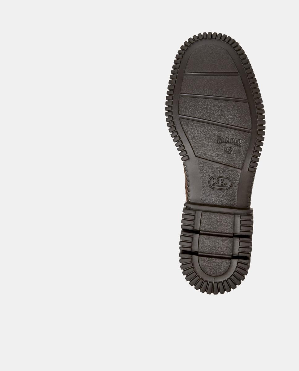 Botins de Pele Pix com Atacadores Castanho-3