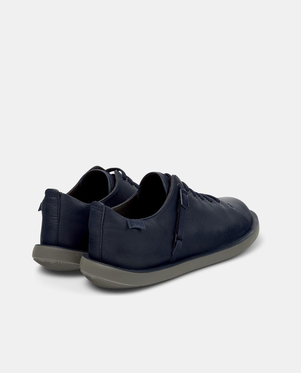 Bluchers de Pele Wagon Azul-marinho-3