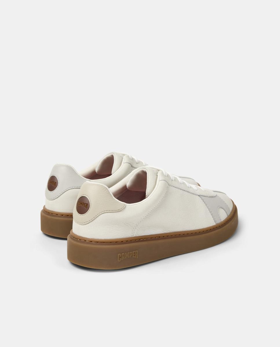 Sapatilhas de Vestir em Pele Runner Twentyfive Twins Branco-3