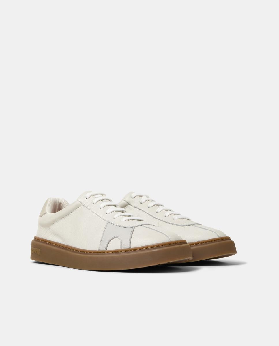 Sapatilhas de Vestir em Pele Runner Twentyfive Twins Branco-5