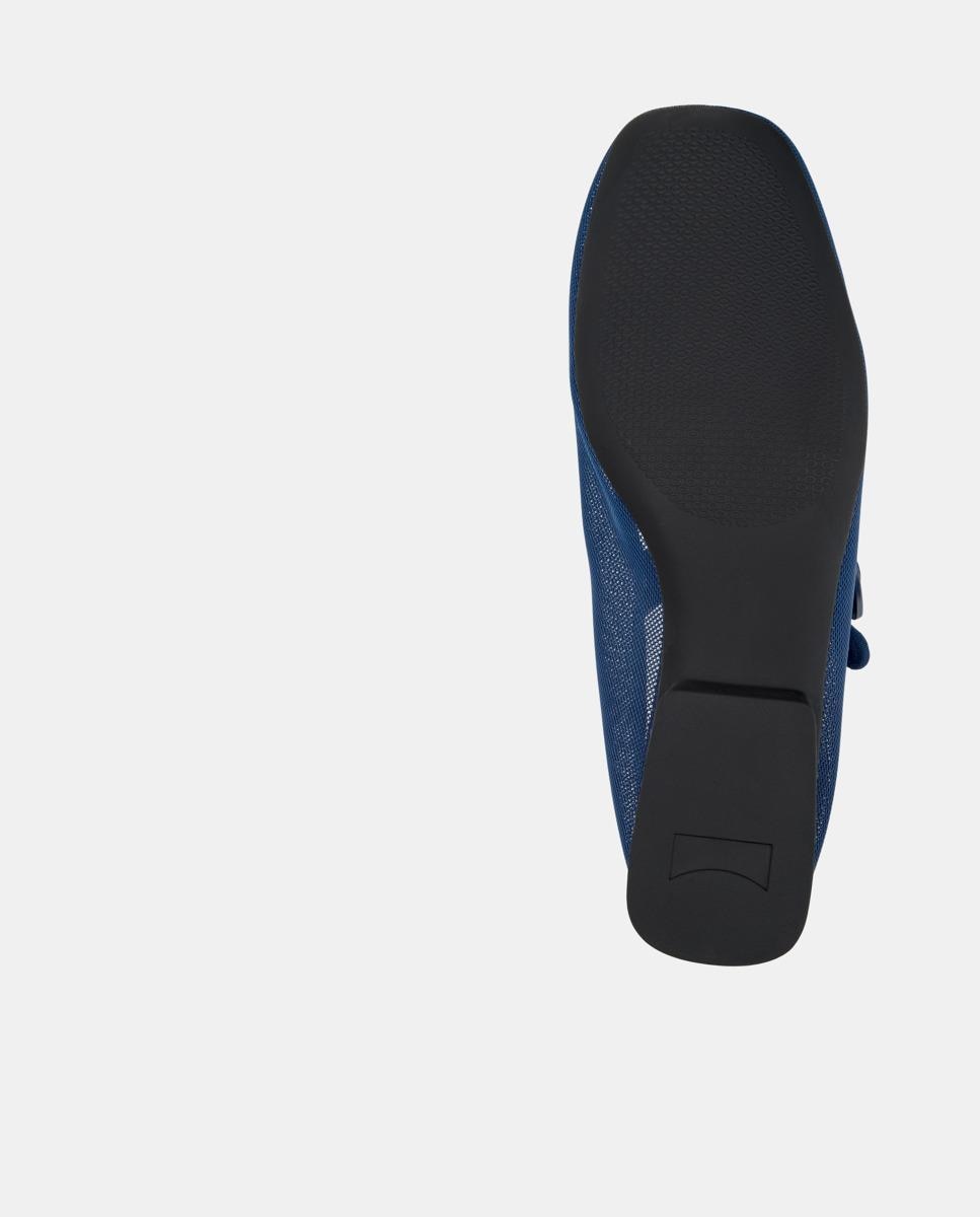 Sapatos Rasos Casi Myra com Fivela Azul-escuro-4