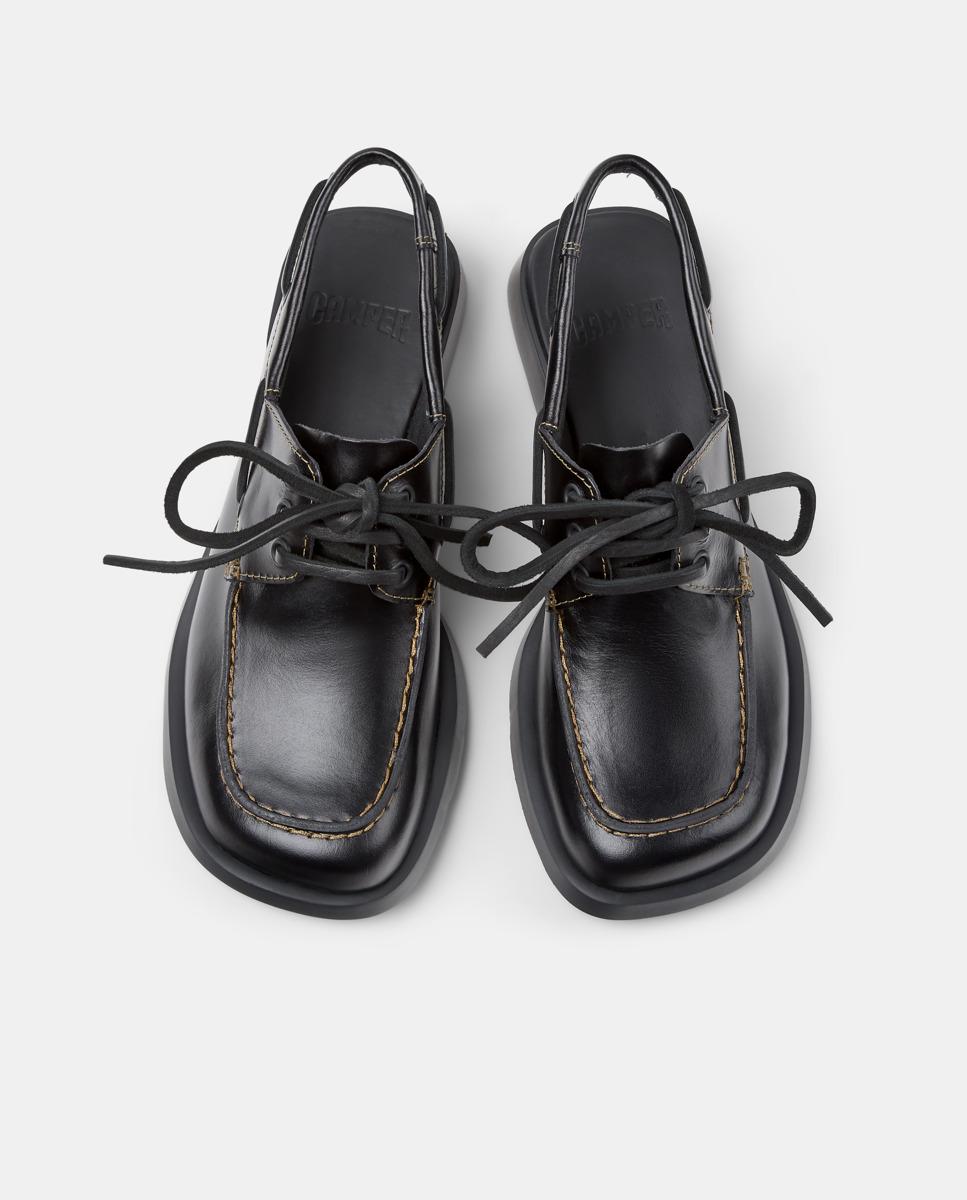 Mules de Pele Donna Preto-2