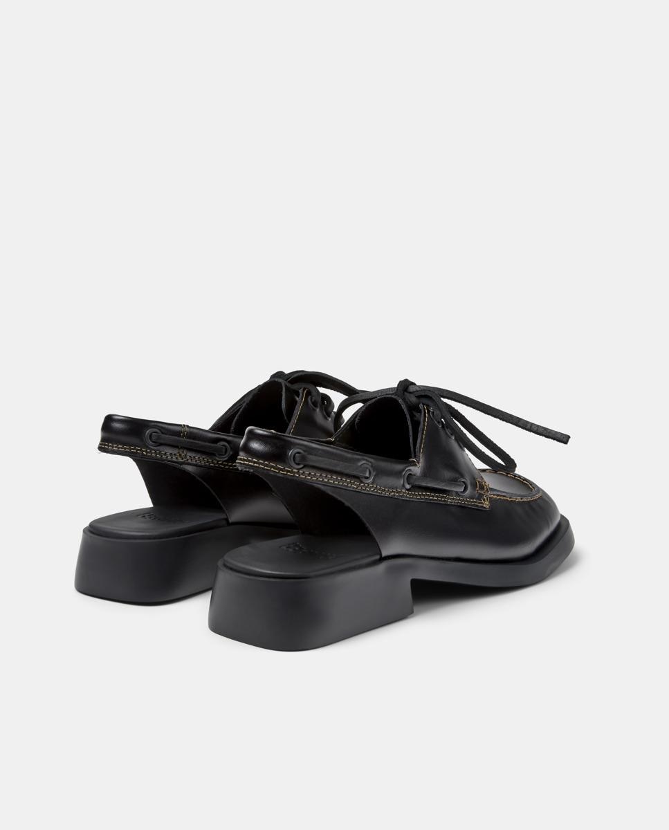 Mules de Pele Donna Preto-3