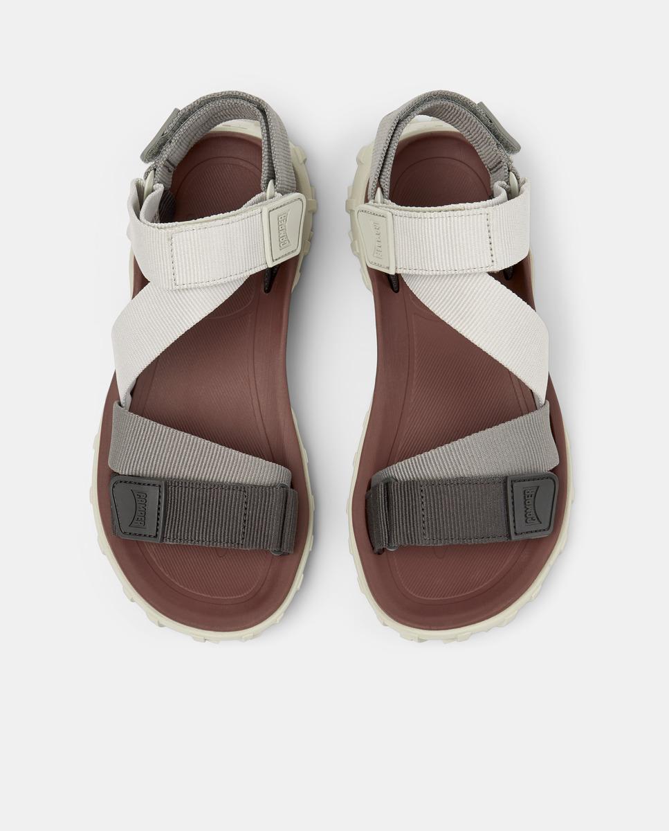 Sandálias Rasas Drift Trail com Velcro Cinzento / Branco-2