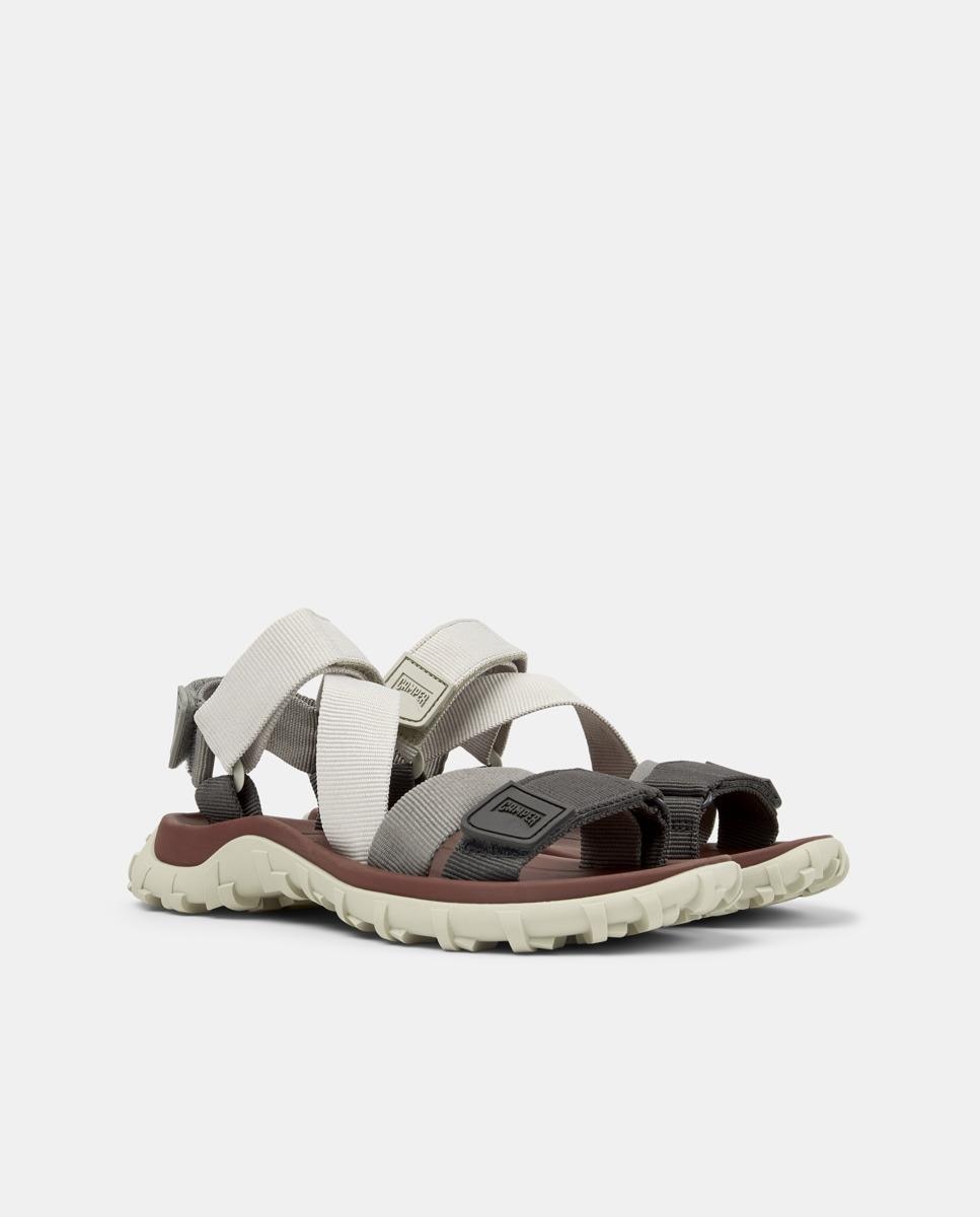 Sandálias Rasas Drift Trail com Velcro Cinzento / Branco-5