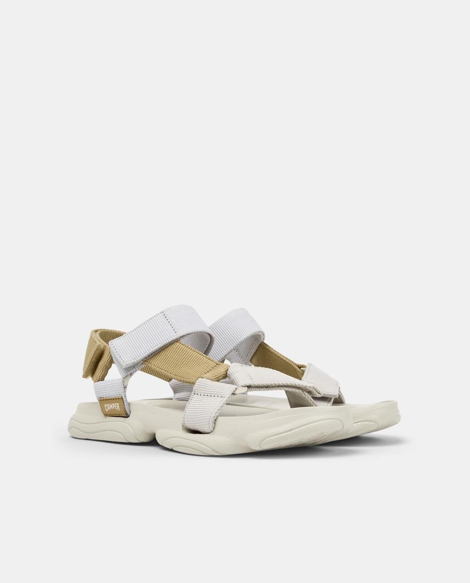 Sandálias Rasas Karst Sandal com Velcro Bege / Castanho-5