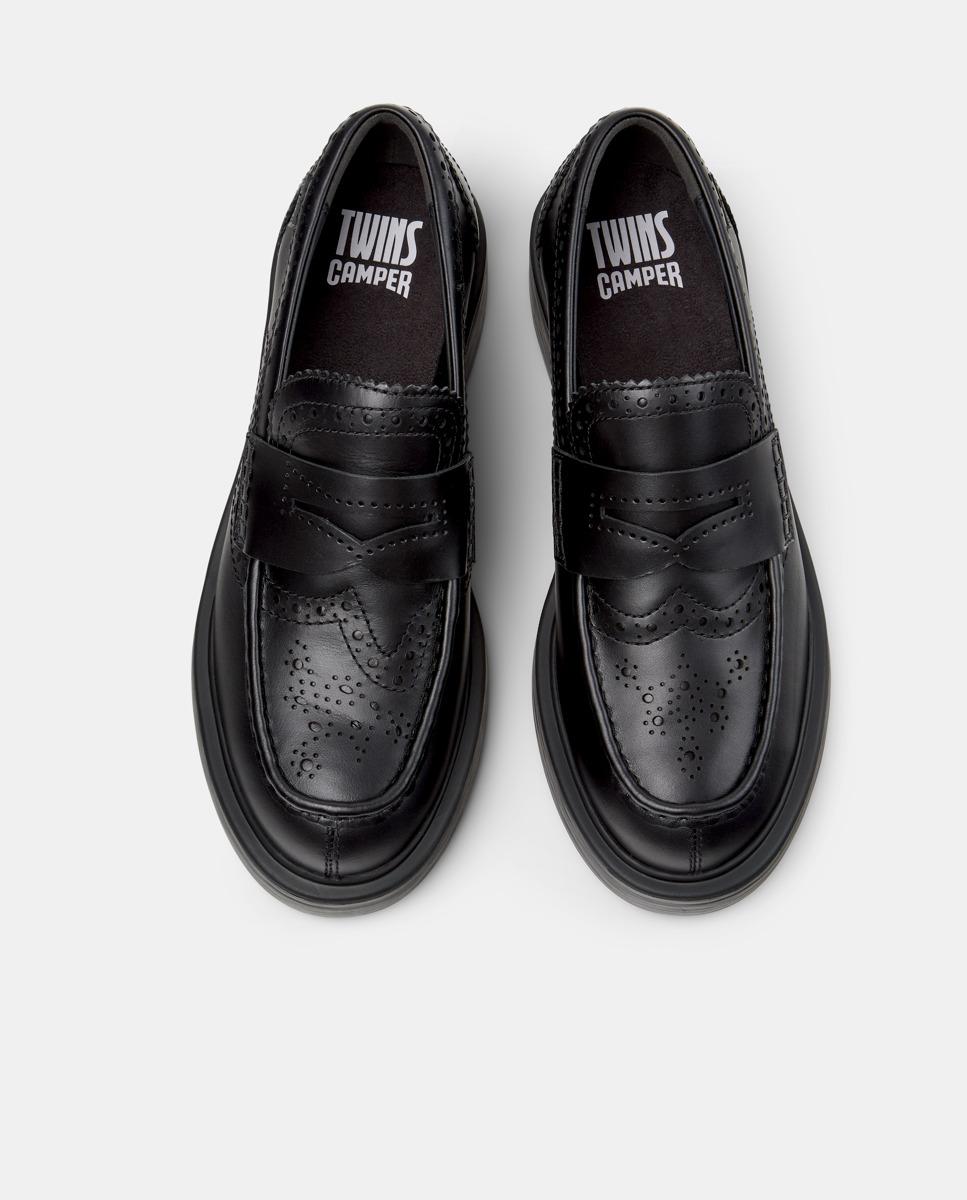 Mocassins de Pele Dean Twins Preto-2