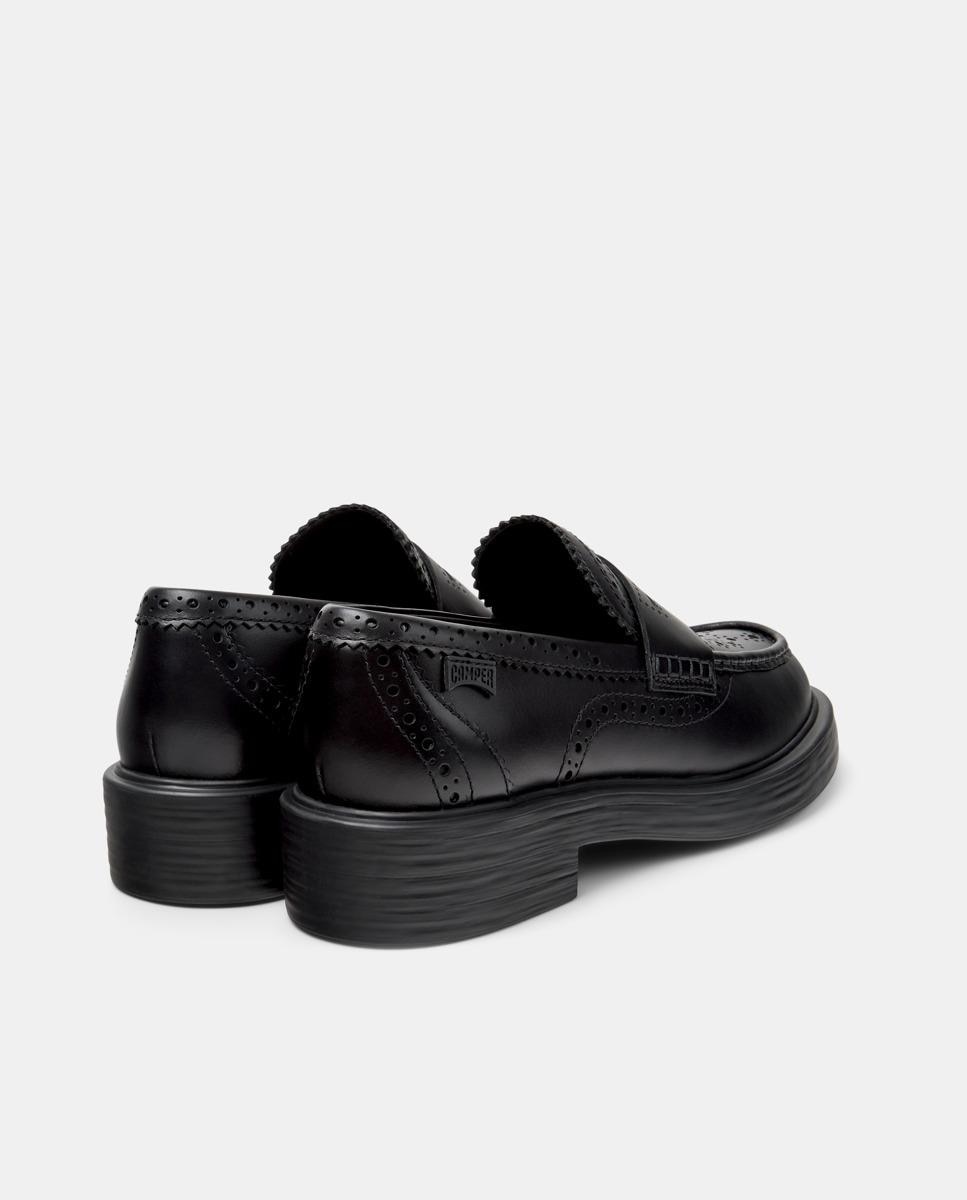 Mocassins de Pele Dean Twins Preto-3
