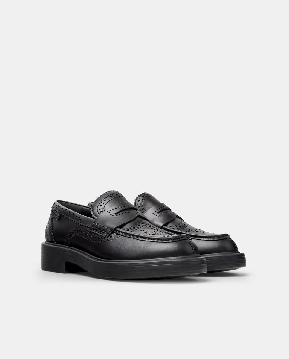 Mocassins de Pele Dean Twins Preto-5